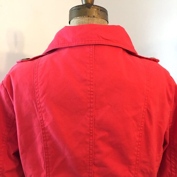 Vintage Gap Red Cotton Jacket, Double Breasted Pea Coat, Large, Y2K - Picture 9 of 13